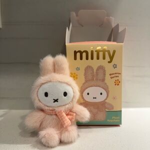 Miffy Macaron Series Plush Keychain - Soft Peach